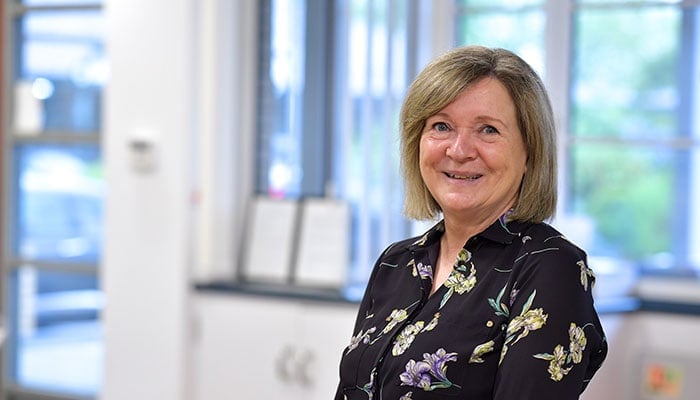 Wendy Ricketts, Sava's Training and Learning Support Coordinator, photographed in the Sava offices