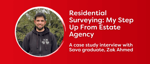 Image shows Zak Ahmed, Sava surveying graduate.