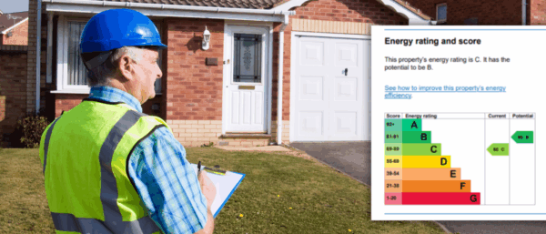 Domestic Energy Assessor observing a property
